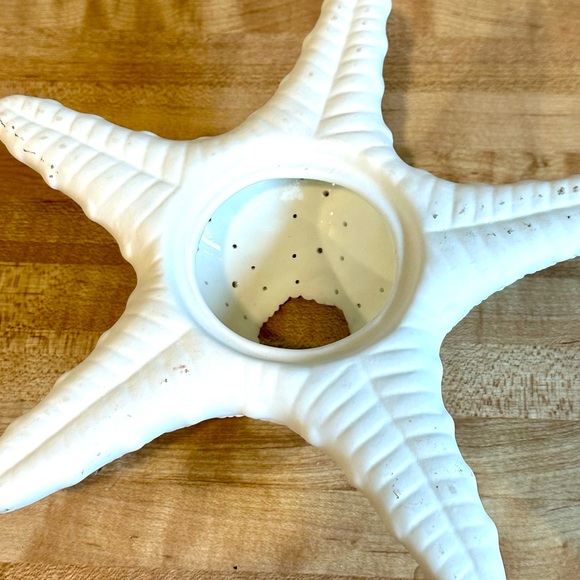 5/$20 Vintage Sea Star candle holder & shade, "fine bone China", some scuffs - Picture 5 of 5